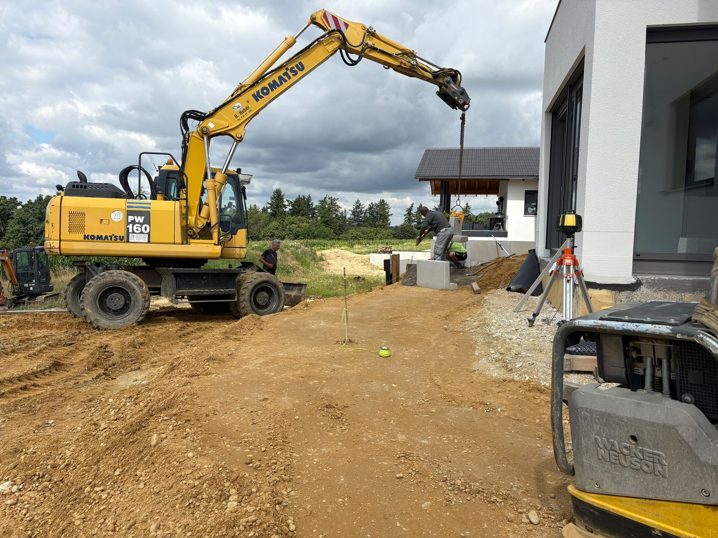Rimböck Baustelle mit Bagger im Rottal-Inn